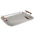 Large Rectangular Tray w/ Wood Handle